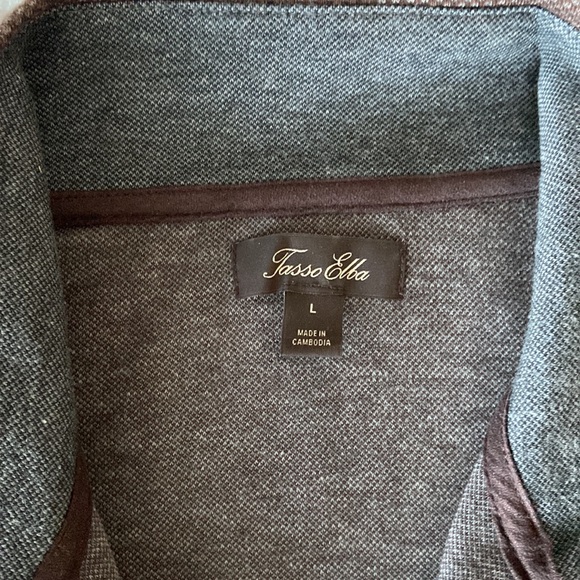 Tasso Elba brown tweed pullover sweater. Is a size large - Picture 4 of 5